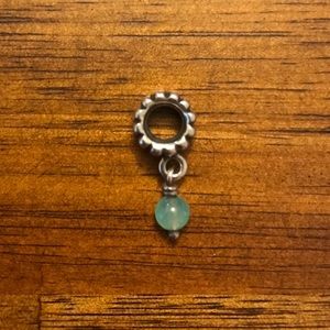 Authentic Pandora S925 Dangle Aqua Bead Charm